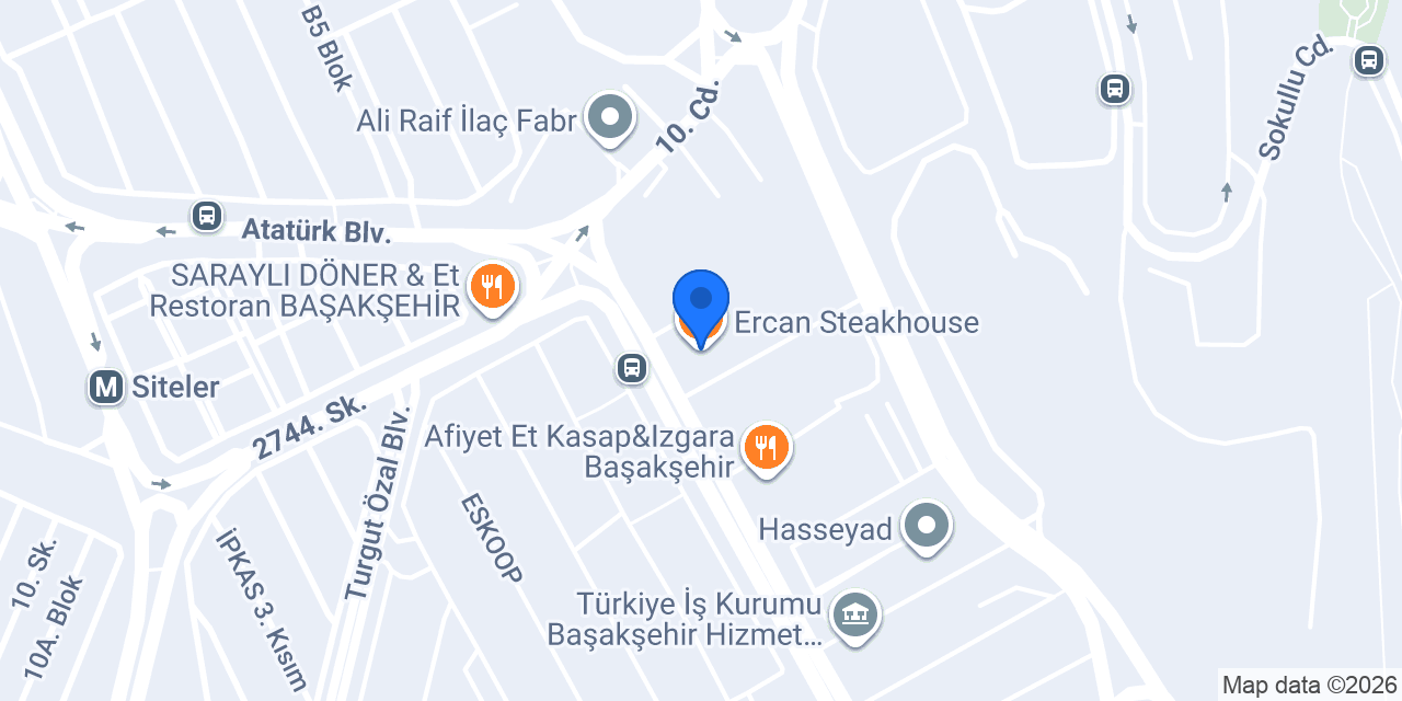 Ercan Pizza konumu