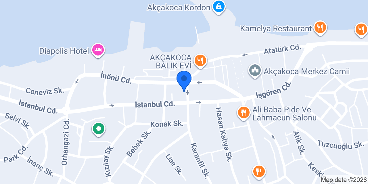 TAKSİ AKÇAKOCA konumu