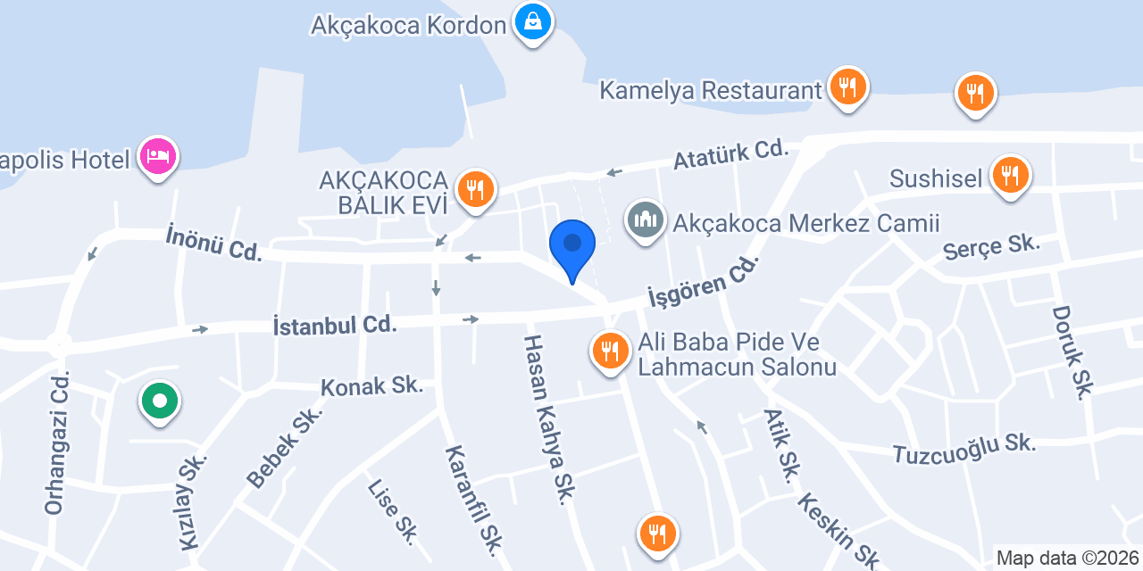 Akçakoca Can Emlak konumu