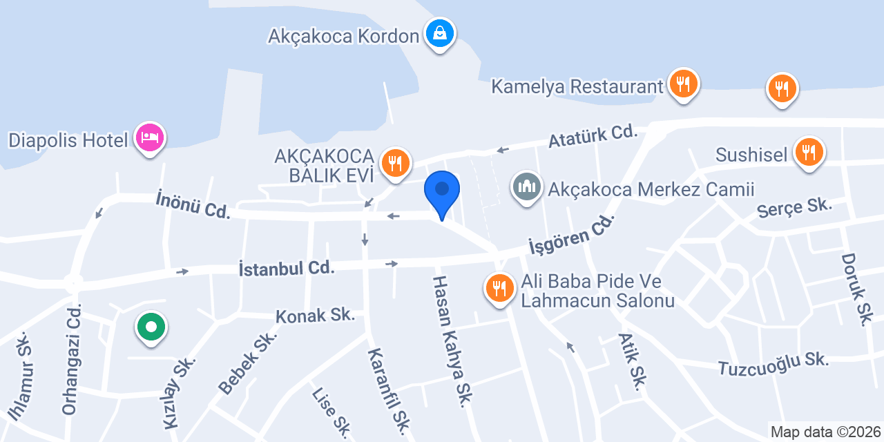 Takıştır Akçakoca konumu