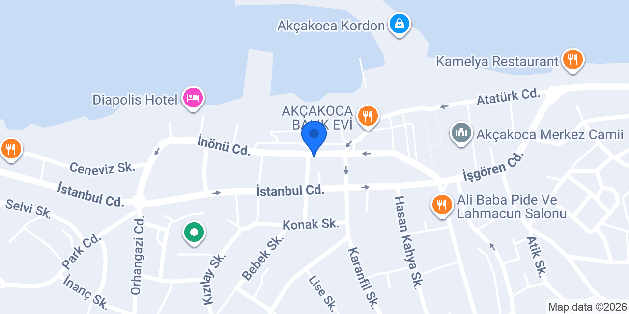 VakıfBank Akçakoca Şubesi konumu