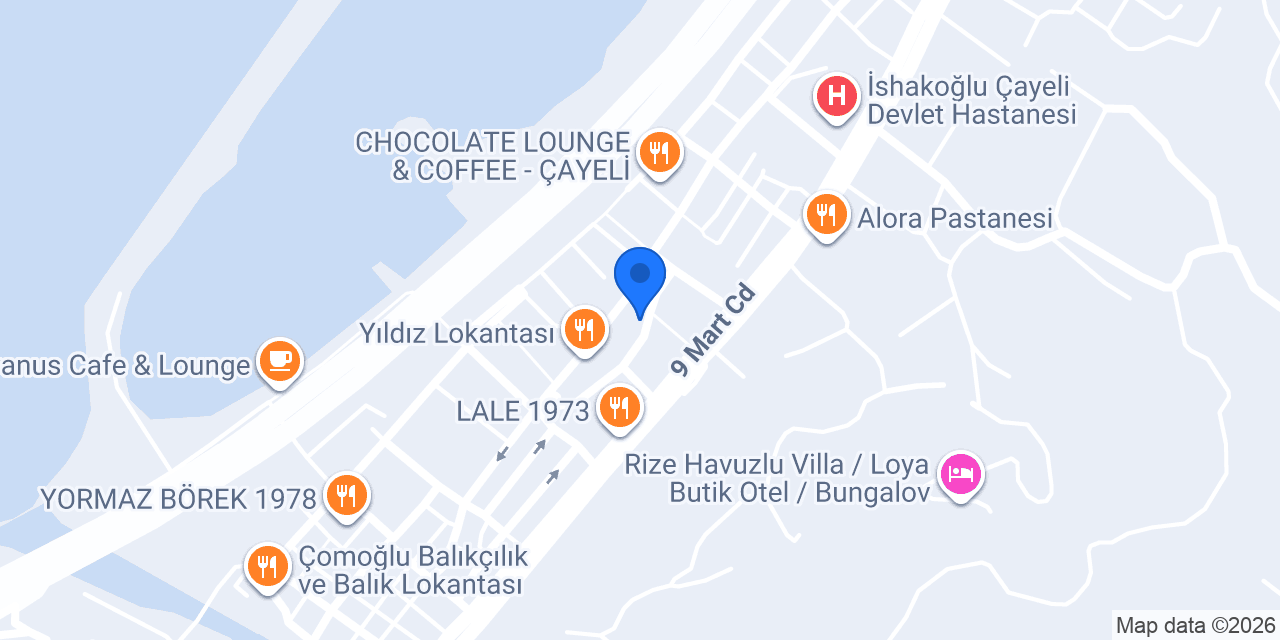 Halkbank Çayeli Şubesi konumu