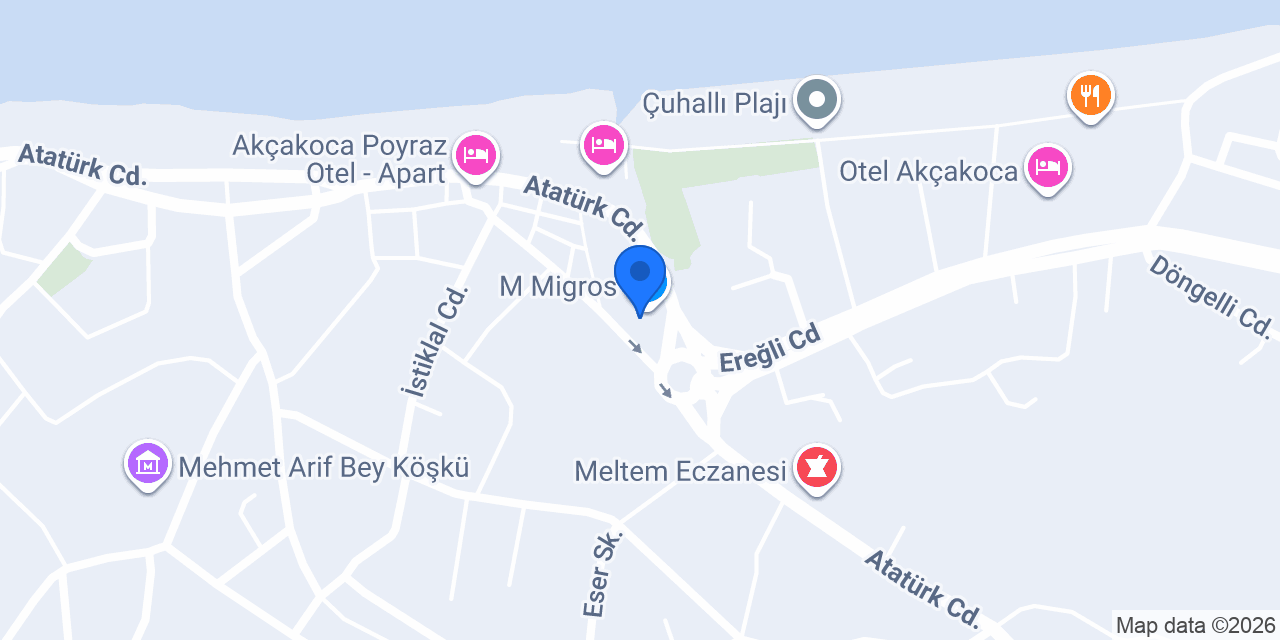 Ceneviz Suit Otel, Akçakoca konumu