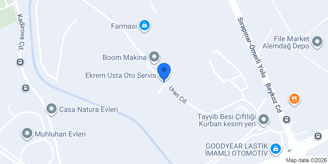 Ekrem Usta Oto Servis konumu