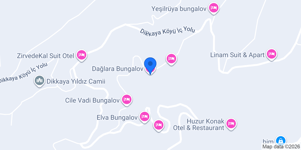 Dağlara Bungalov konumu