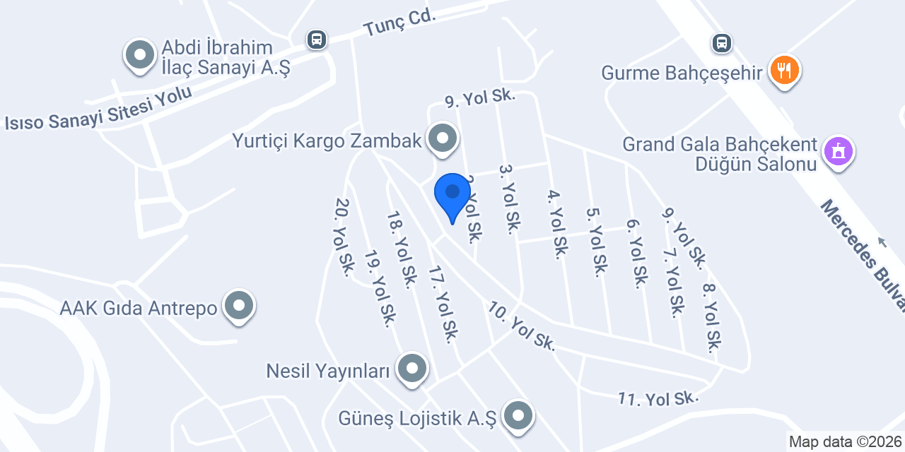 Ataşlar Catering konumu