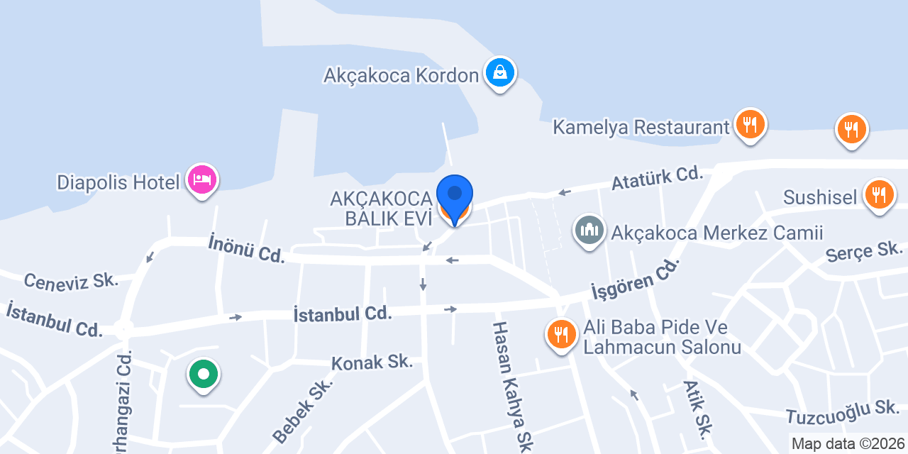 AKÇAKOCA BALIK EVİ konumu