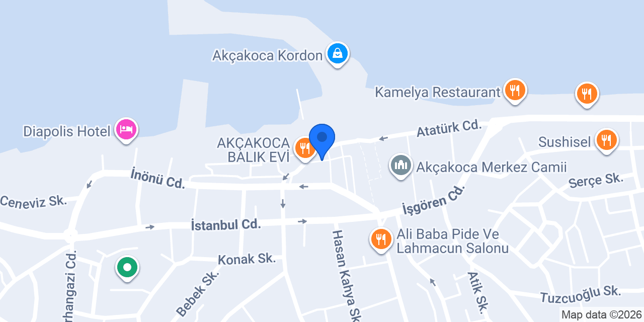 Akçakoca Deniz Pansiyon Konaklama konumu