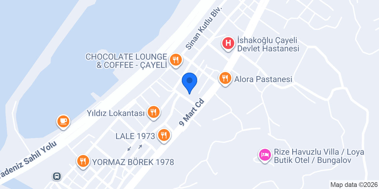 Çayeli Kaymakamlığı konumu