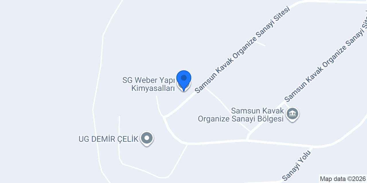 SG Weber Yapı Kimyasalları konumu