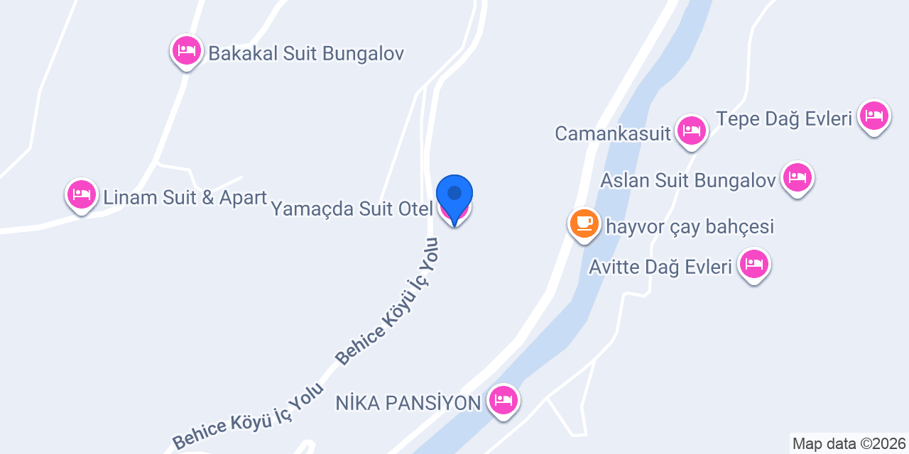 Yamaçda Suit Otel konumu