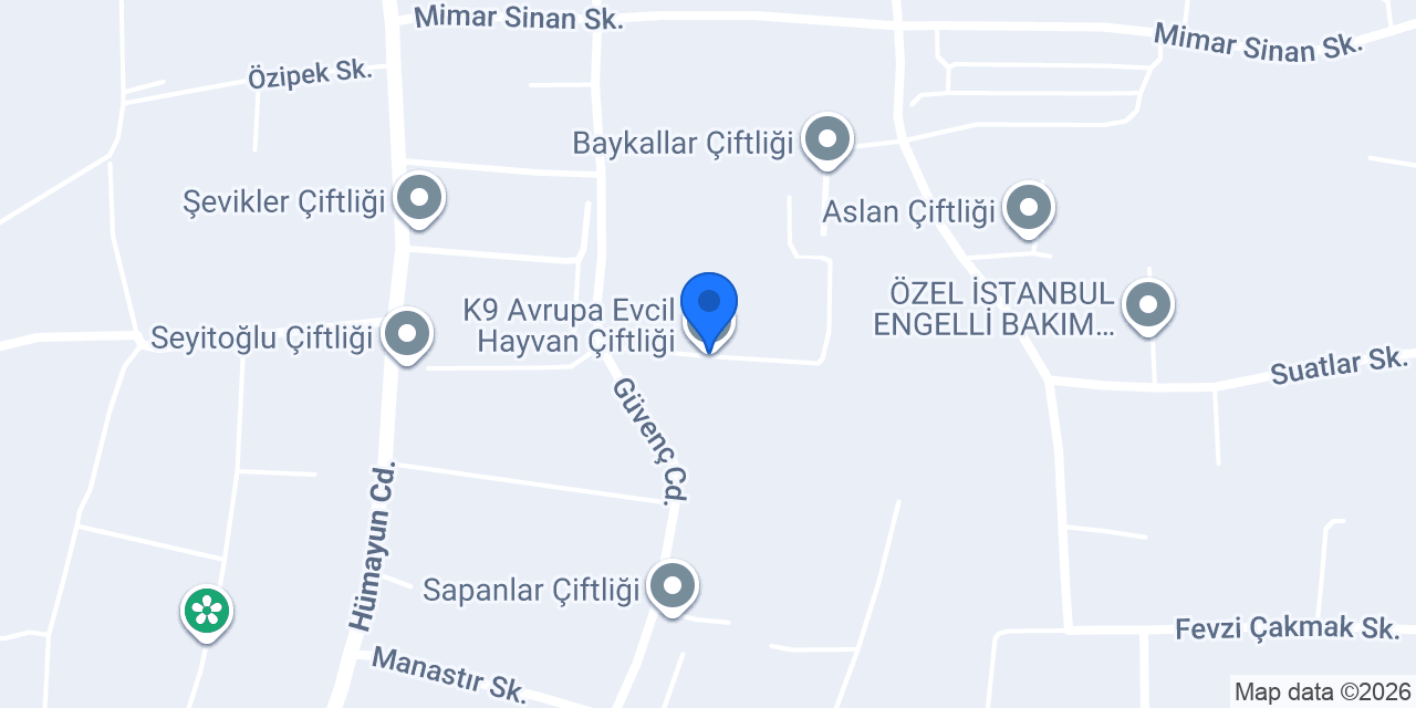 K9 Avrupa Evcil Hayvan Çiftliği konumu