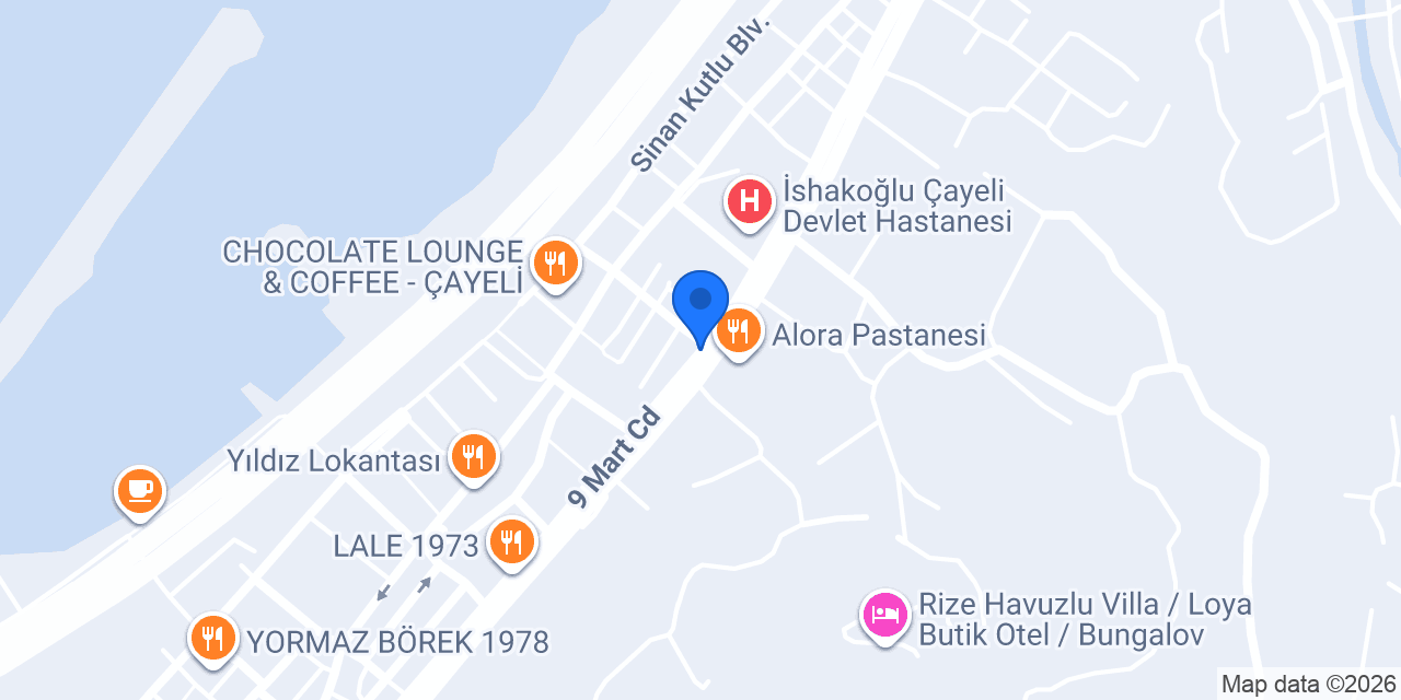 Çayeli Ortes Isı Ltd.Şti. konumu