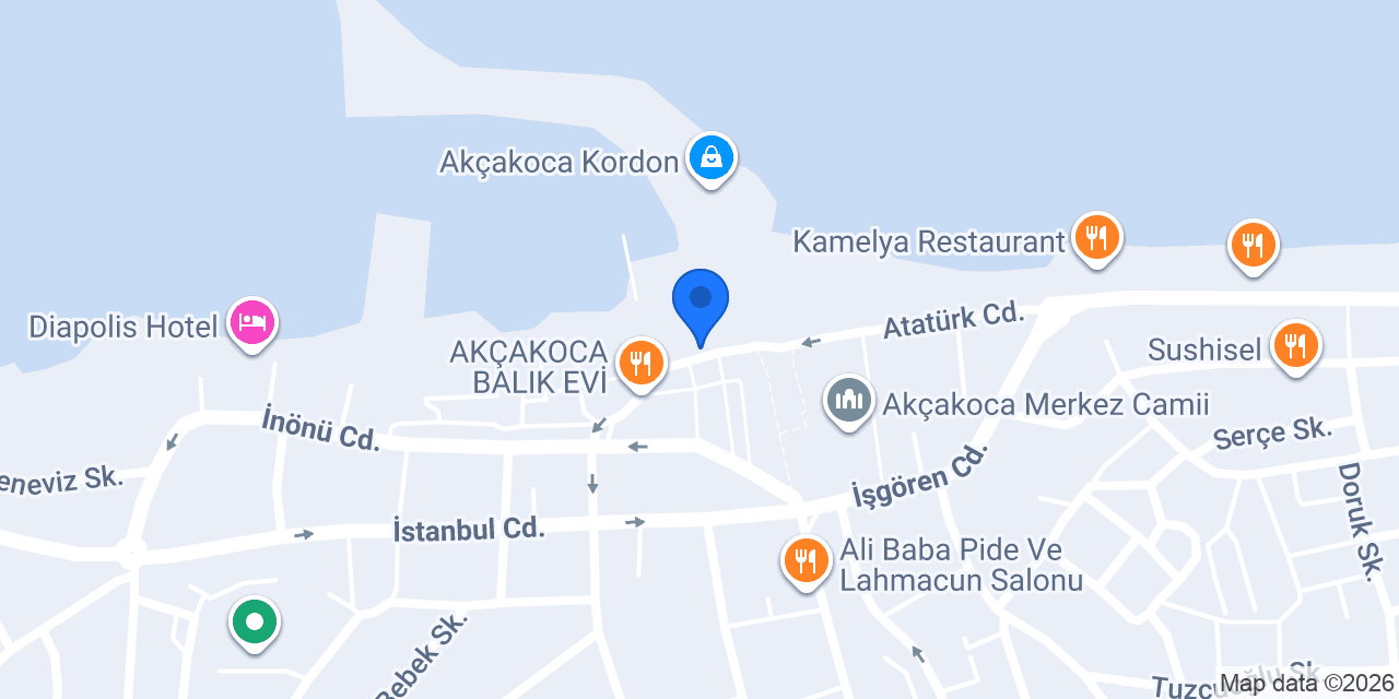 Akçakoca Lakerda Balık Lokantası konumu