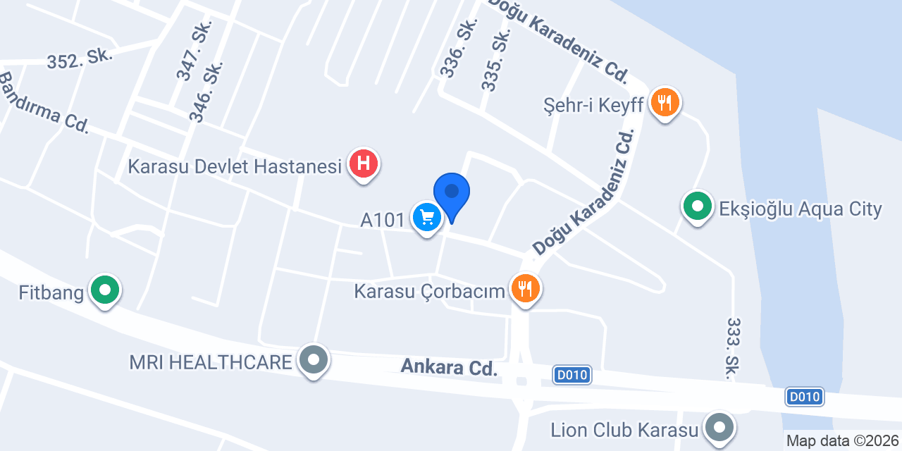 Dt. Fatma Selcan Karabayır Diş Hekimi Karasu-Sakarya konumu
