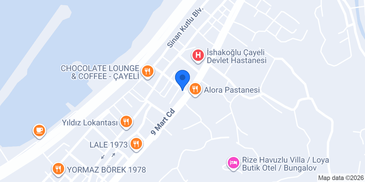 GÜL KURU TEMİZLEME RİZE ÇAYELİ konumu