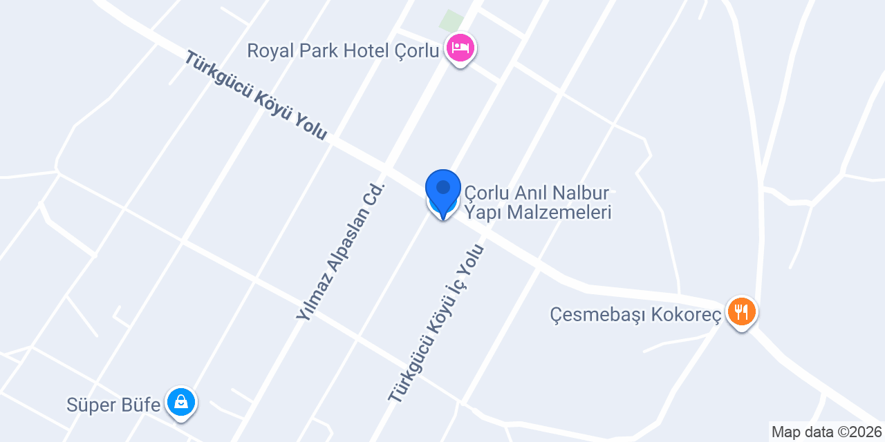 Çorlu Anıl Nalbur Yapı Malzemeleri konumu