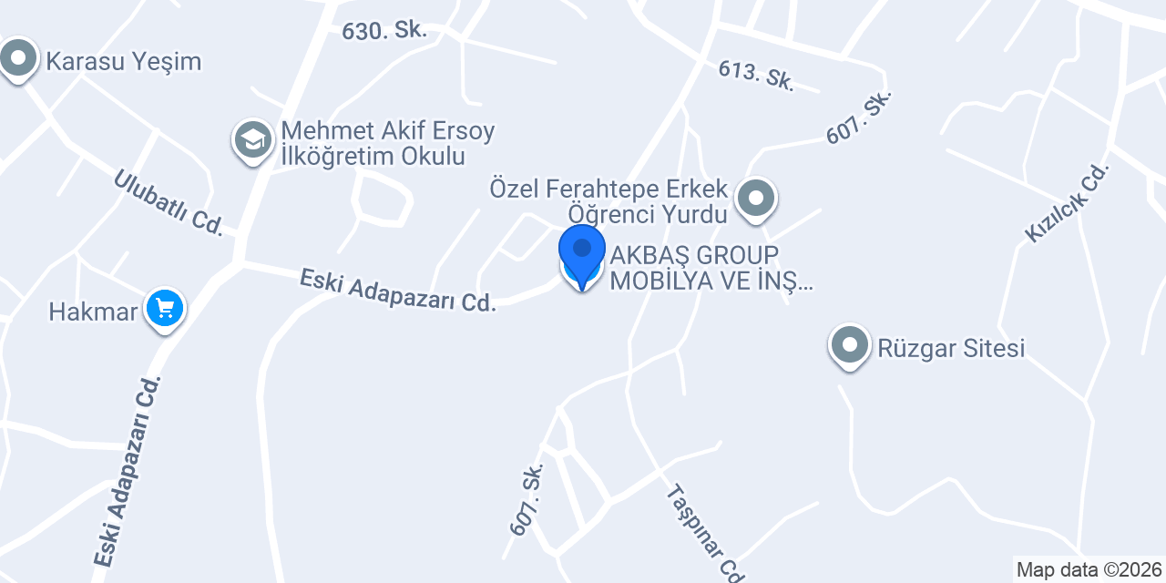 AKBAŞ GROUP MOBİLYA VE İNŞ MİM TİC SAN LTD ŞTİ konumu