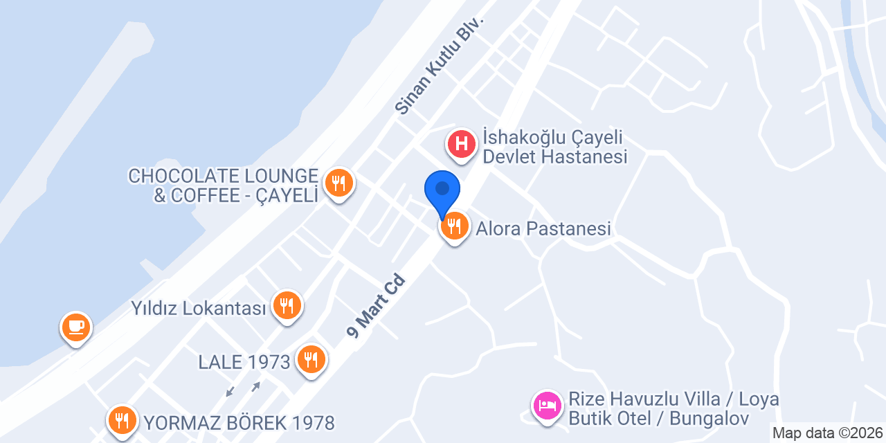 Gündoğdu Mobilya Çayeli konumu