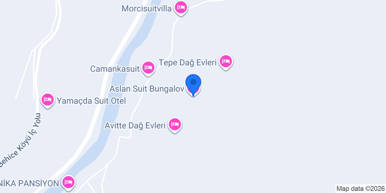 Aslan Suit Bungalov konumu