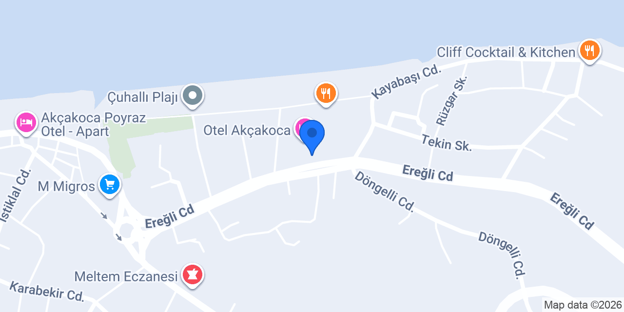 Otel Akçakoca Pilates konumu