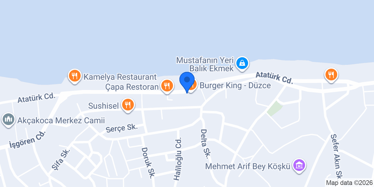 Helvacı Ali Akçakoca konumu