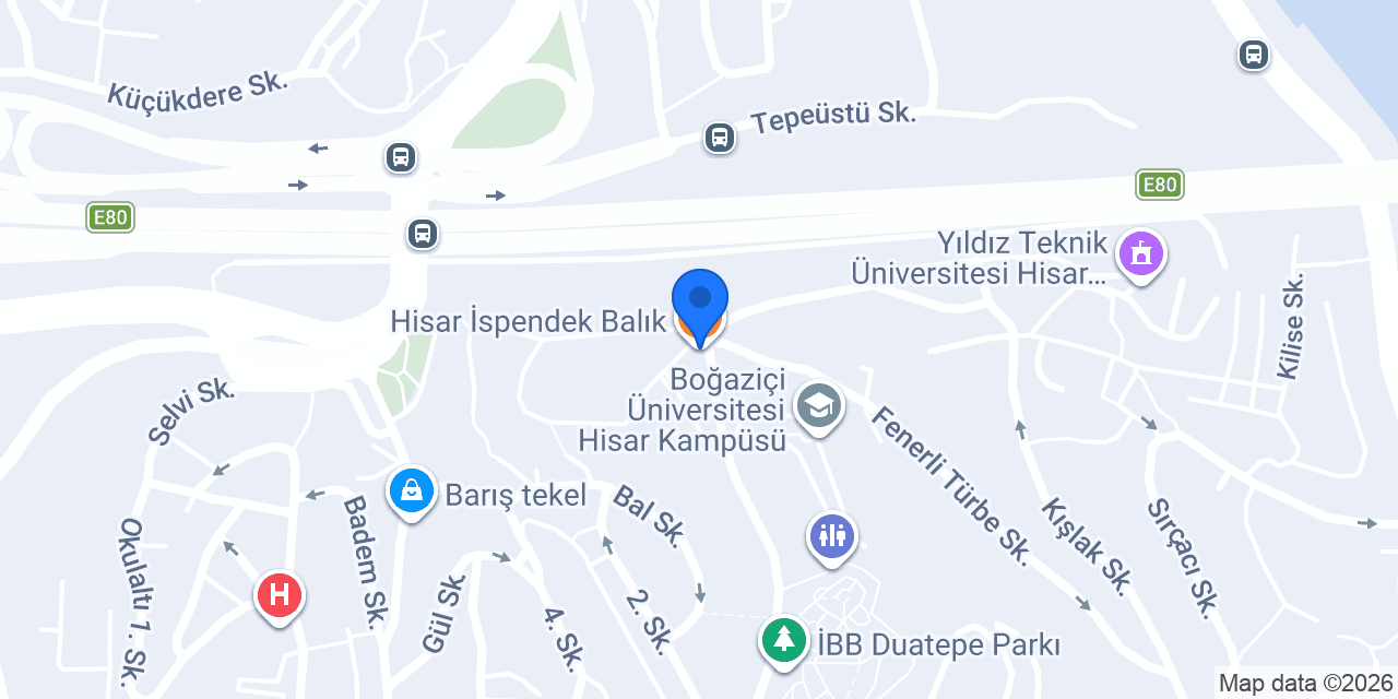 Hisar İspendek Balık konumu
