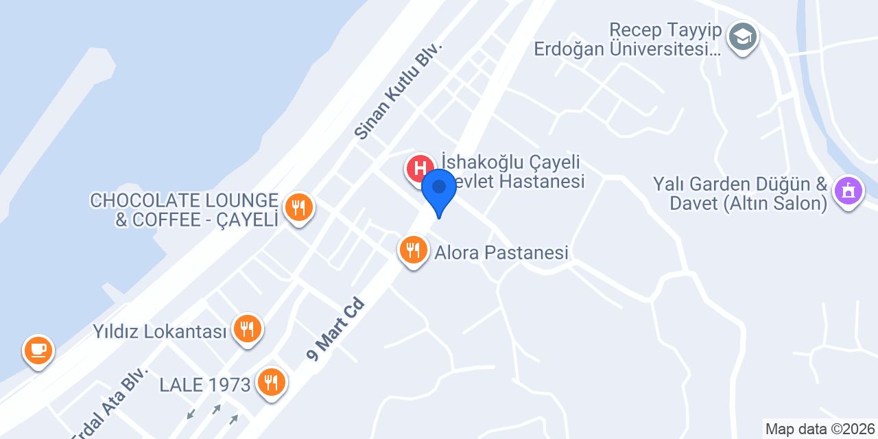 Çayeli Adalet Sarayı konumu