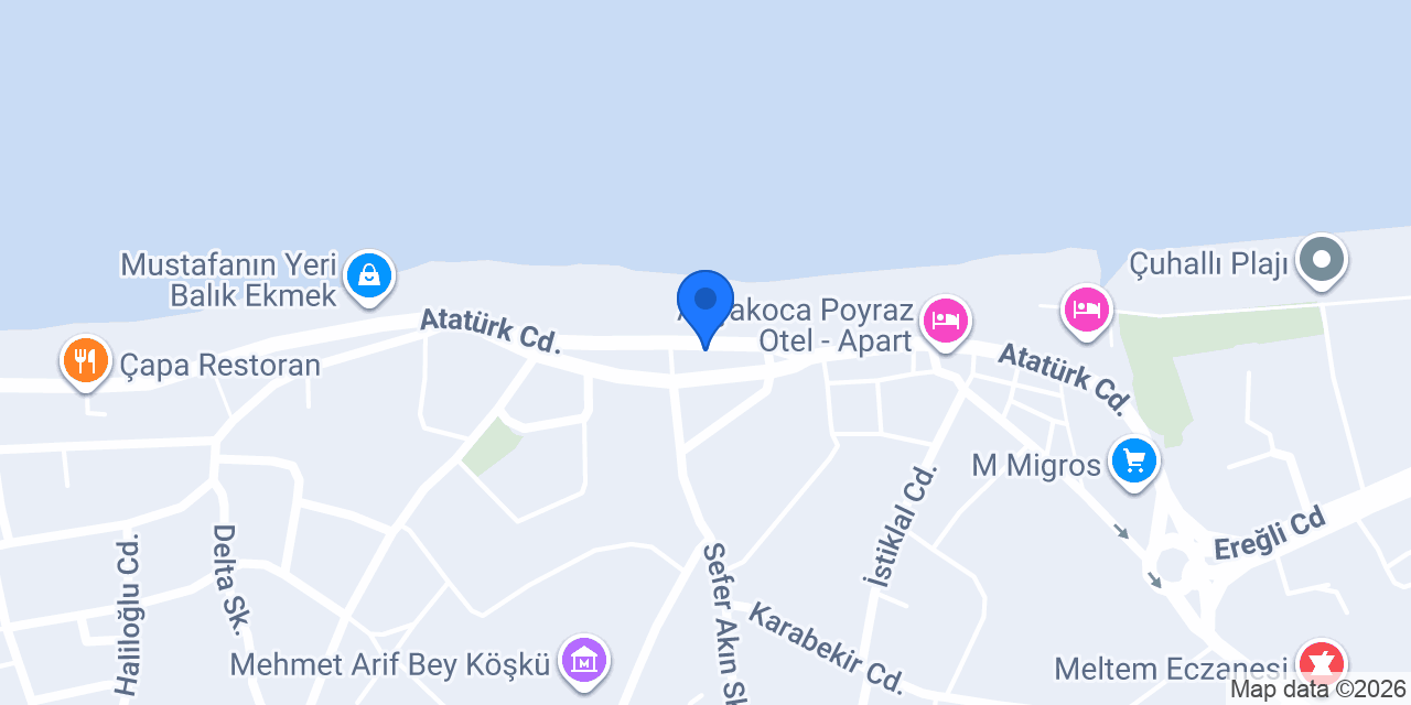 Kuzine Restaurant Akçakoca konumu