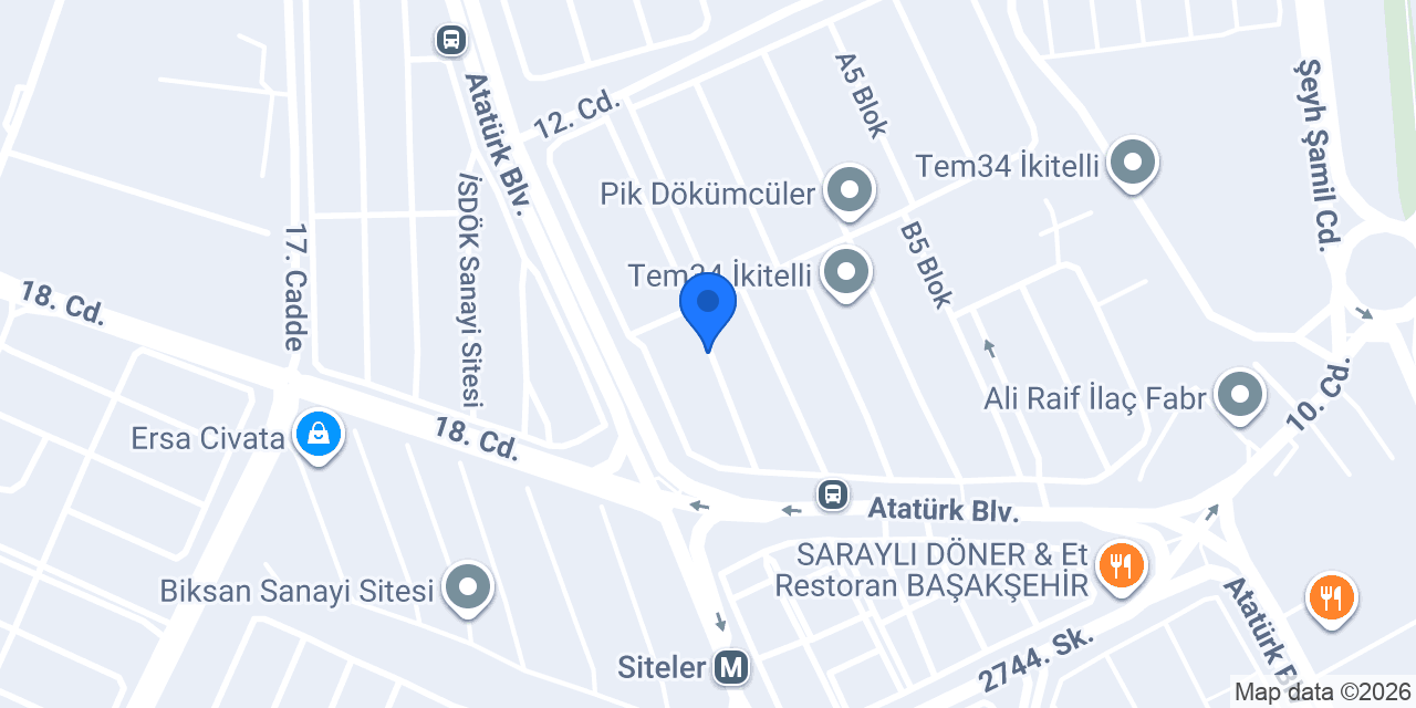 İbay Elektrostatik Toz Boya konumu