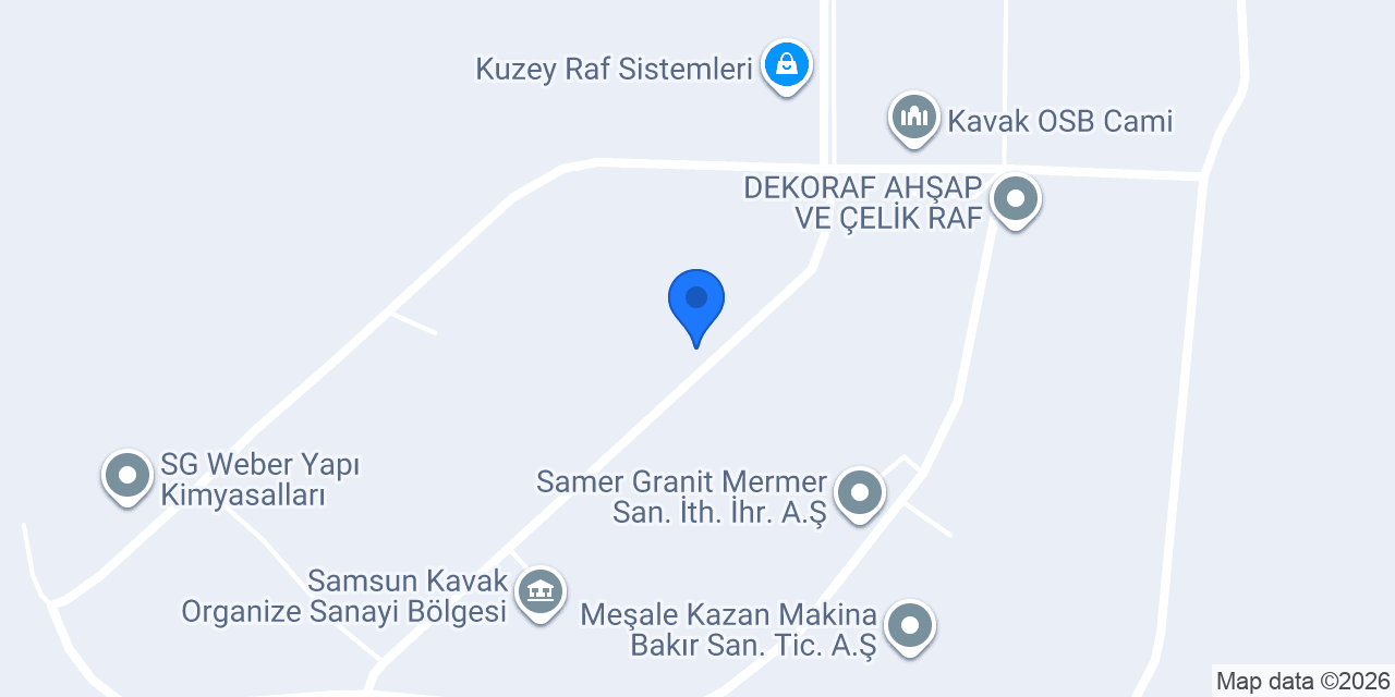 Çolakoğlu Makina Samsun konumu