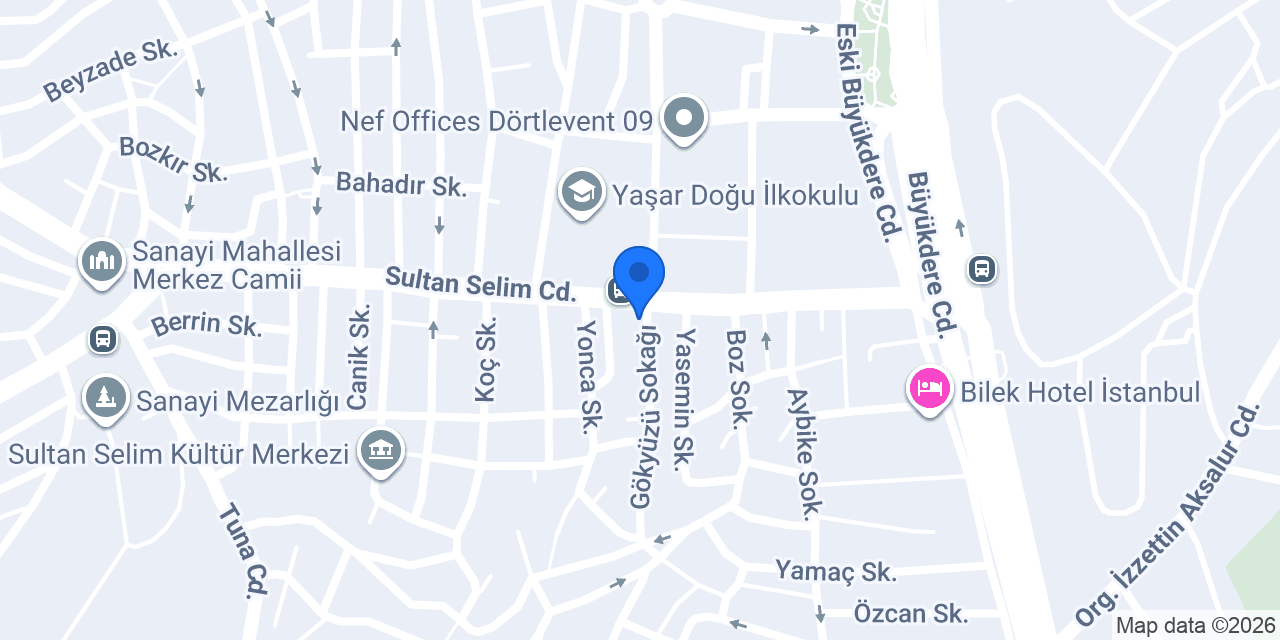 Yenilevent Teknik Akademi konumu
