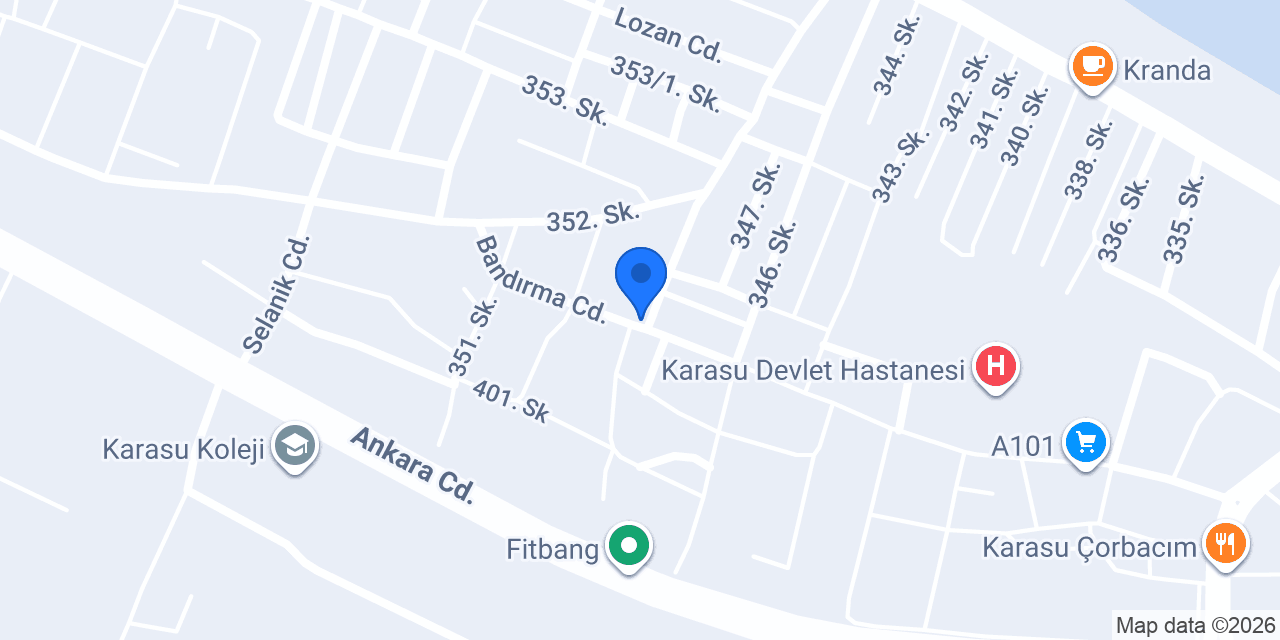 karasu akkum veteriner kliniği konumu