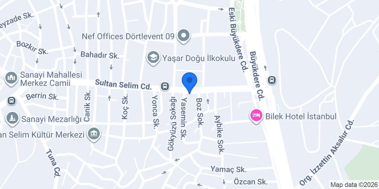 Albaraka Türk Levent Sanayi Şubesi konumu