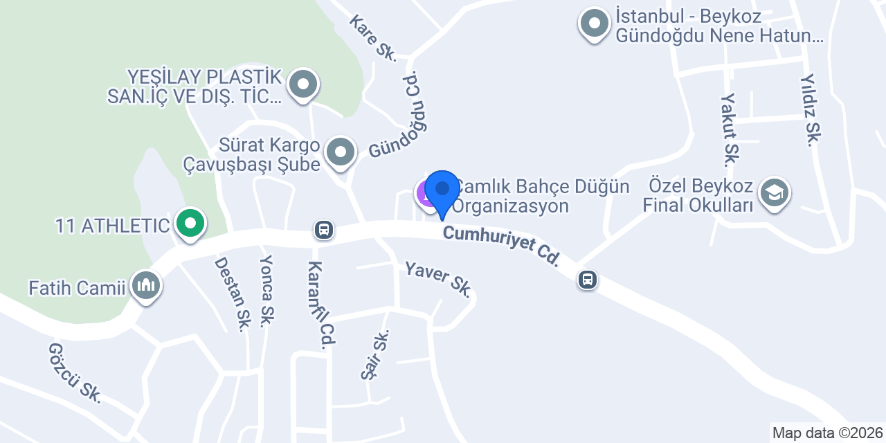 Çamlık Bahçe Restaurant konumu