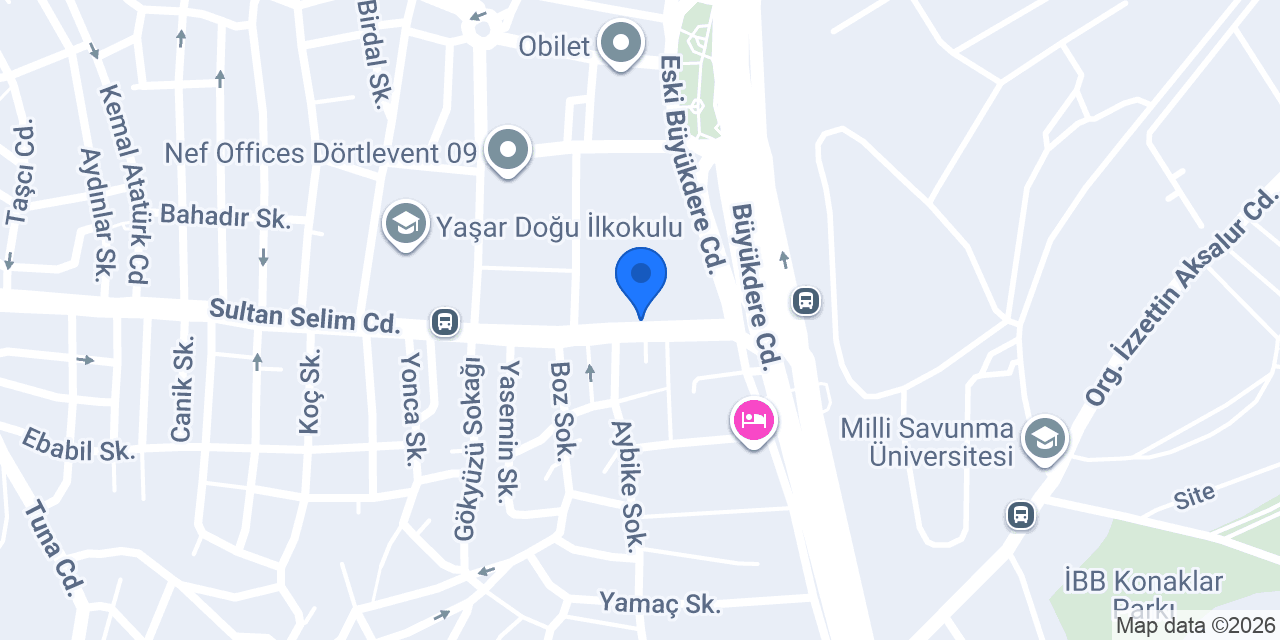 Levent Anadolu Sürücü Kursu konumu