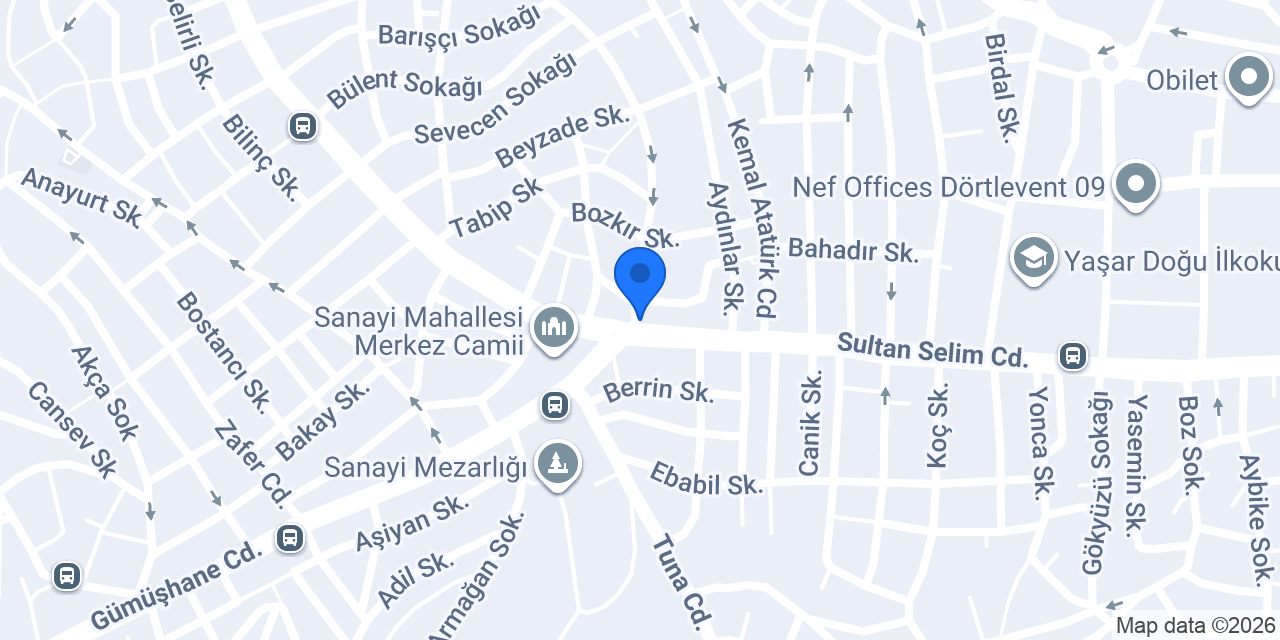 Eminevim Kağıthane Şube konumu