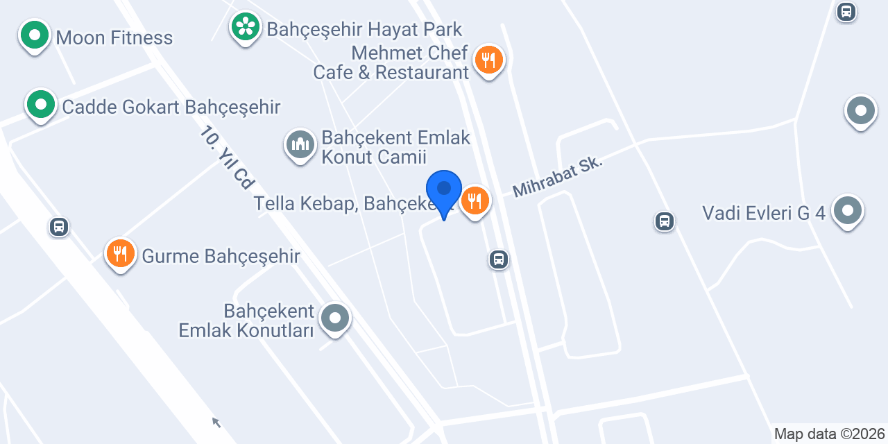 Evacity Tesis Yönetimi konumu