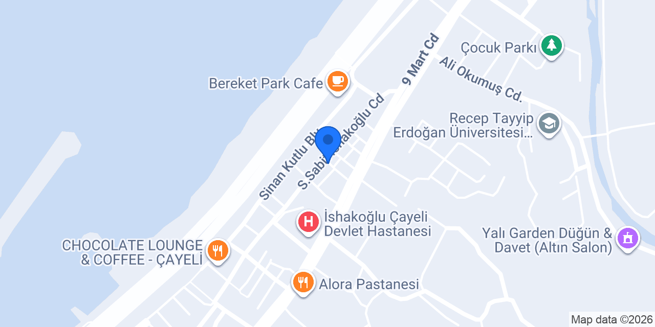 İstikbal Çayeli Şubesi konumu