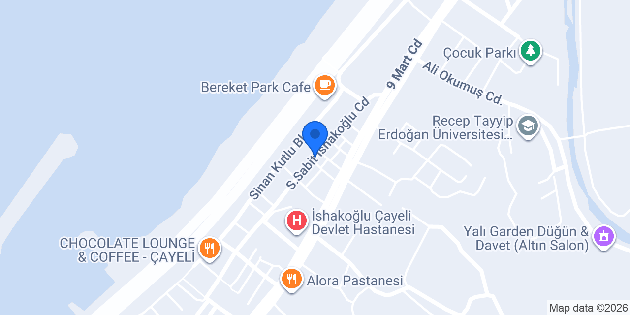Çayeli Yufka konumu