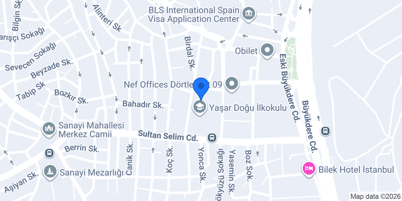 Yaşardoğu Katlı Otopark konumu