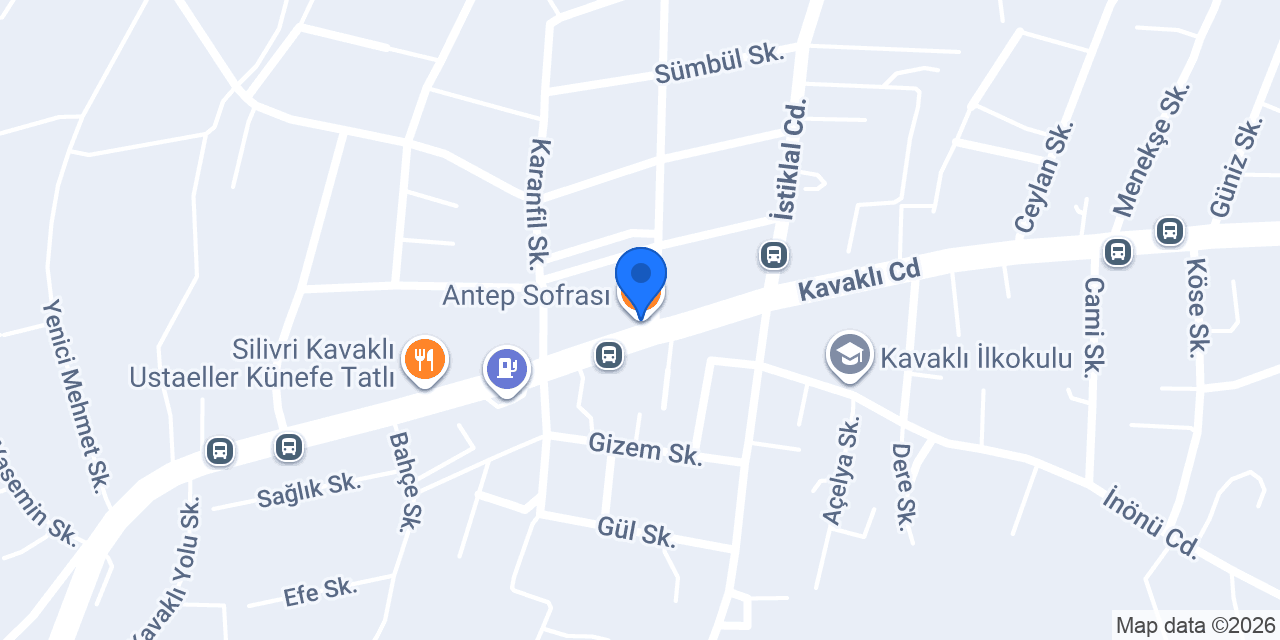 Antep Sofrası konumu