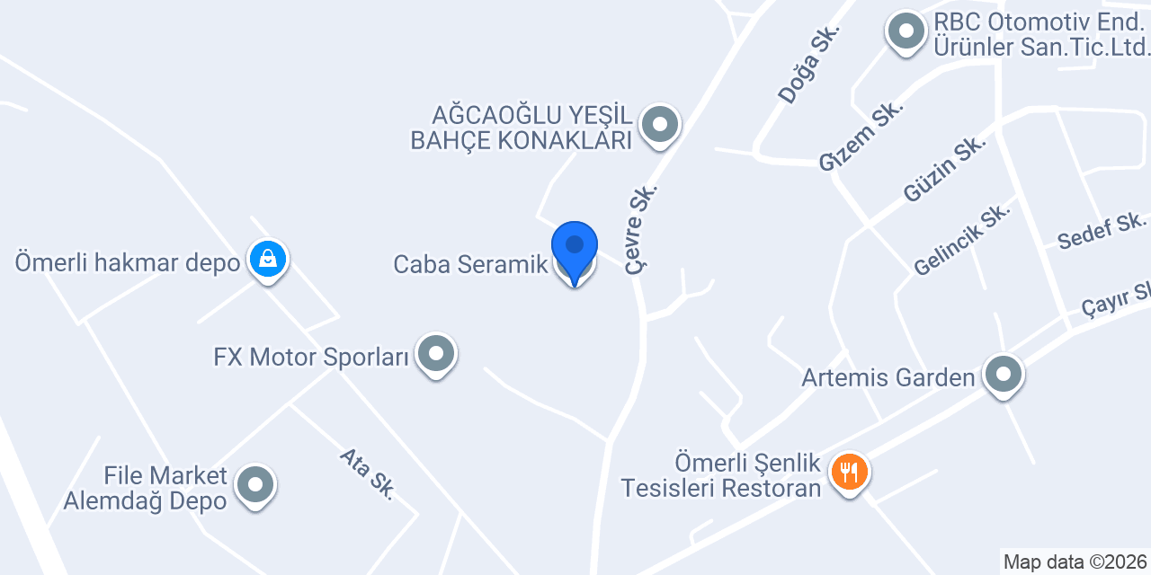 Caba Seramik konumu