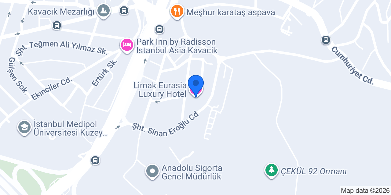 Limak Eurasia Luxury Hotel konumu