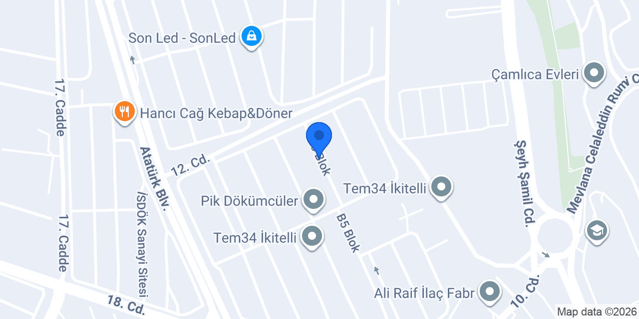 ASNUR ENDÜSTRİYEL MUTFAK EKİPMANLARI konumu