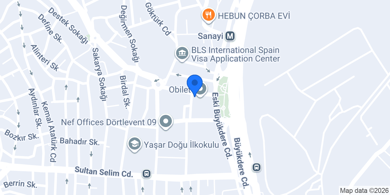 Yurtiçi Kargo Levent konumu
