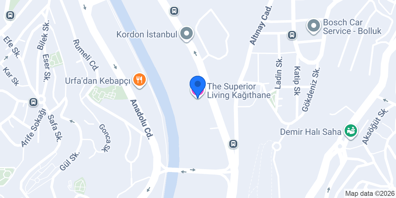 The Superior Living Kağıthane konumu