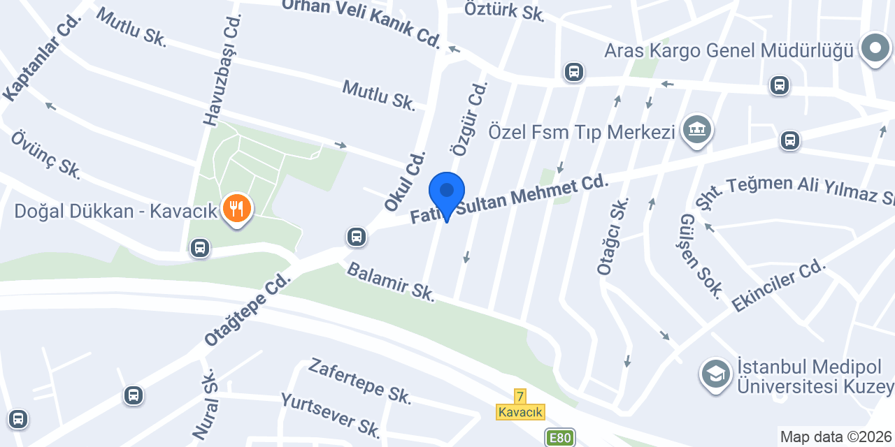 Sehil Cafe Kavacık konumu