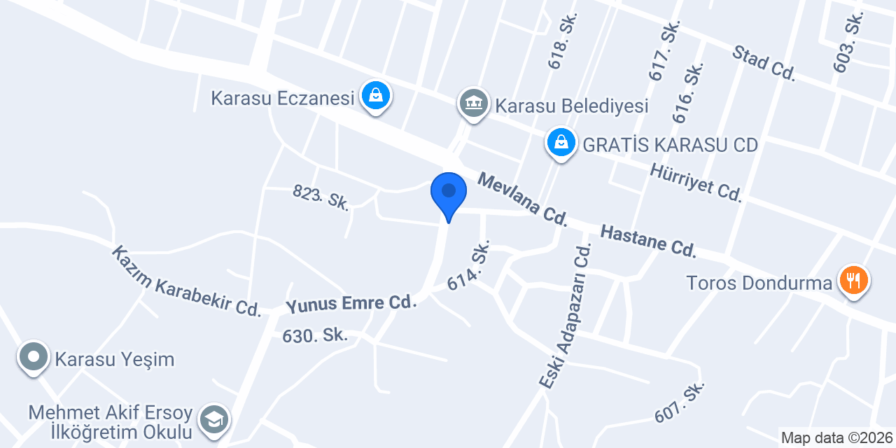 Zümrüt Otel konumu