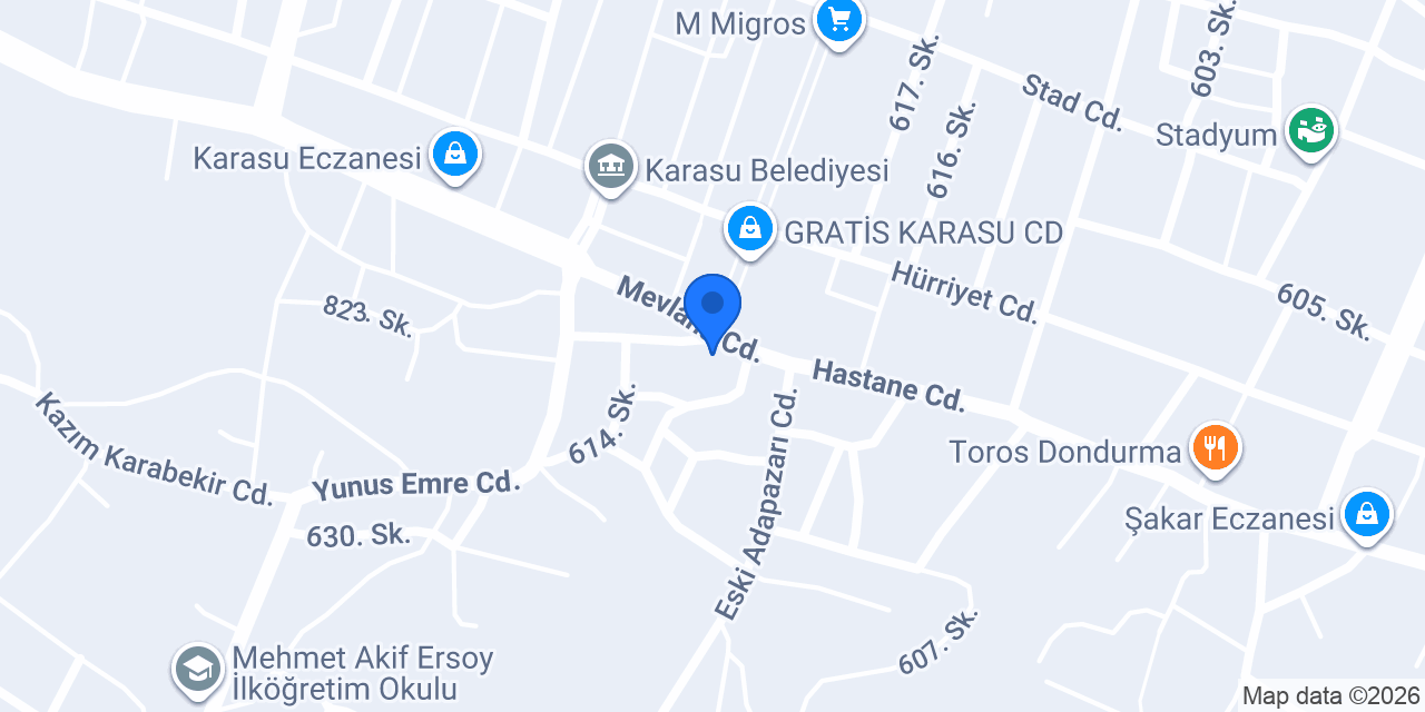 AYŞE TORUNOĞLU Tercan Sigorta Karasu Şubesi konumu